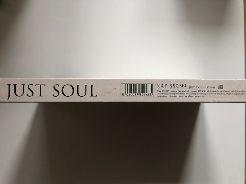 Just Soul / 4 CD Set, Over 3 Hours Of Music / Featuring: Sam & Dave, Mary Wells, Wilson Pickett, Eddie Floyd, Ben E King, Martha Reeves, Ray Charles, Nina Simone, Percy Sledge / Horizon Records 4x Audio CD 2007, Box Set / HZTV468