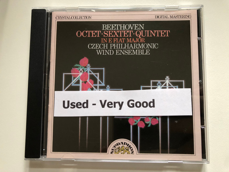 Beethoven - Octet; Sextet; Quintet In E Flat Major / Czech Philharmonic Wind Ensemble / Crystal Collection / Supraphon Audio CD 1988 Stereo / 11 0638-2