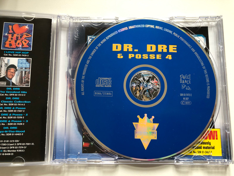 Dr Dre & Posse 4 / Rhyme Syndicate, Digital Underground, Ice T, King Tee, 2 Live Crew, Mc Deathrow, The Arabian Prince / Street Dance Audio CD 2000 / 02-7472-2