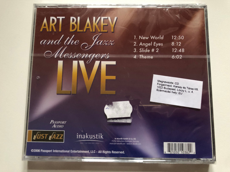 Art Blakey And The Jazz Messengers – Live / Just Jazz / Inakustik Quality Of Music Audio CD 2006 / CD-1038