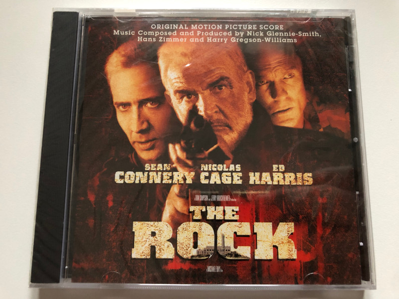 The Rock (Original Motion Picture Score) - Sean Connery, Nicolas Cage, Ed Harris / Music Composed and Produced by Nick Glennie-Smith, Hans Zimmer and Harry Gregson-Williams / Hollywood Records Audio CD 1996 / HR-62062-2