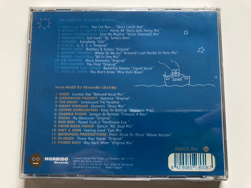 Balearic Series - Ibiza - Mallorca / CD 1: Cesar De Melero, CD 2: Fernando Cervino / Morbido Records 2x Audio CD / MBDCD-004