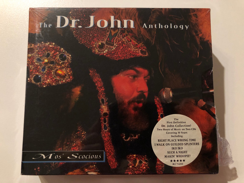 The Dr. John Anthology - Mos' Scocious / Two Hours of Music on Two CDs Covering 30 Years Including 'Right Place Wrong Time', 'I Walk On Guilded Splinters', 'Iko Iko', 'Such A Night' / Rhino Records 2x Audio CD 1993, Box Set / R2 71450