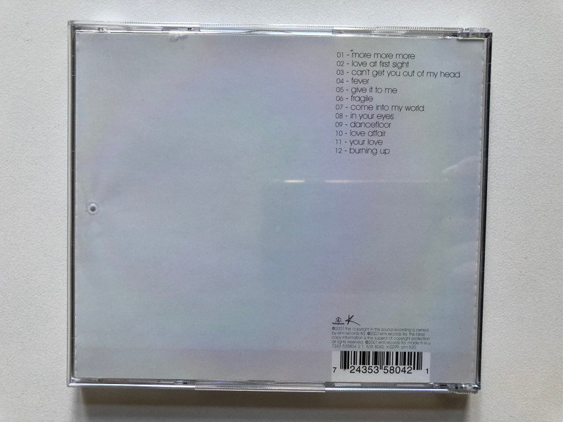 Kylie – Fever  Parlophone Audio CD 2001  724353580421