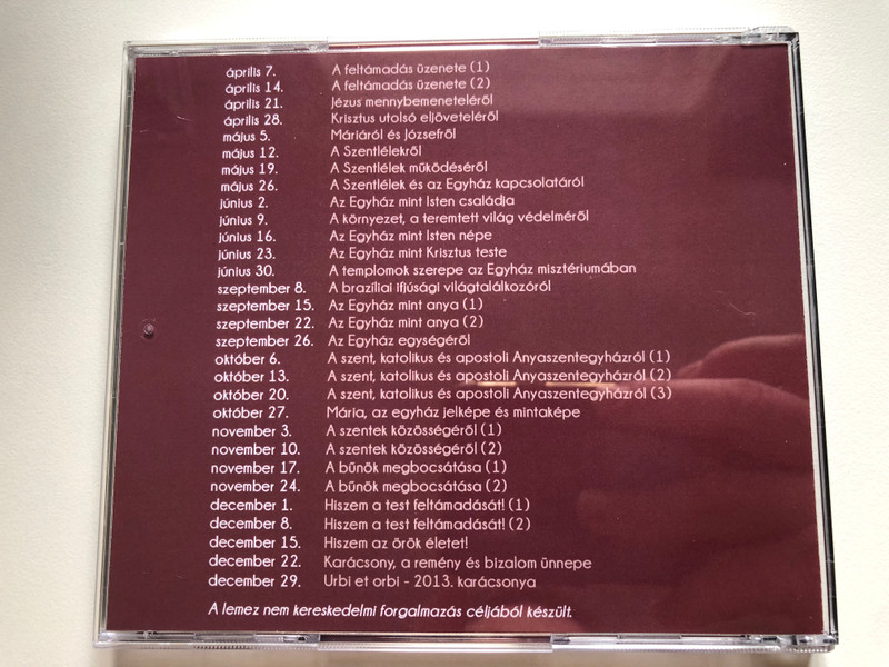 Az Urral mindent lehet! / MP3-lemez / Ferenc papa audiencial 2013. / Felolvassa: Sinkovits-Vitay Andras / Audio CD