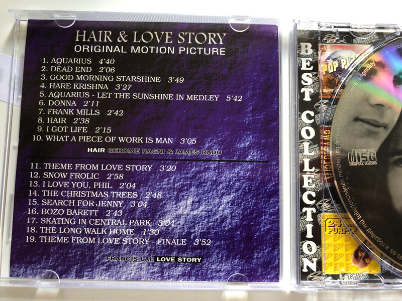 Hair & Love Story / Best Collection / Original Motion Picture / Archive Records Audio CD / ARCD 9718