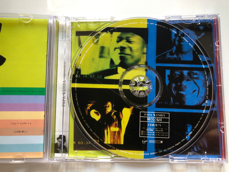 Papa Wemba – Molokai / Real World Records Audio CD 1998 / CDRW71