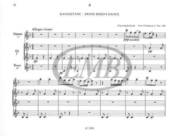 Bartók Béla: Recorder Music 2 / Edited by Jeney Zoltán id. / Editio Musica Budapest Zeneműkiadó / 1961 / Bartók Béla: Furulyamuzsika 2 / szoprán-, alt- és tenorfurulyára / Szerkesztette Jeney Zoltán id.