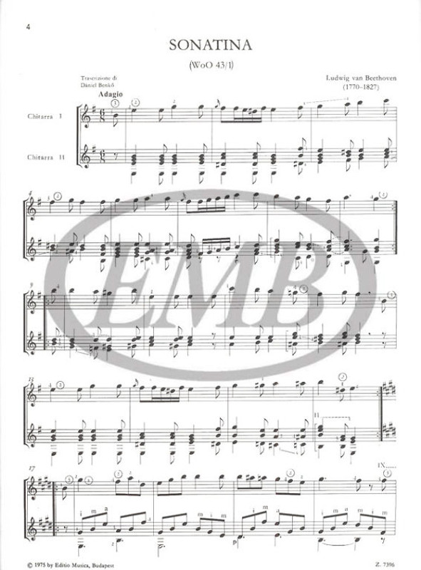 Beethoven, Ludwig van: Sonatina e adagio WoO 43
Edited by Benkő Dániel