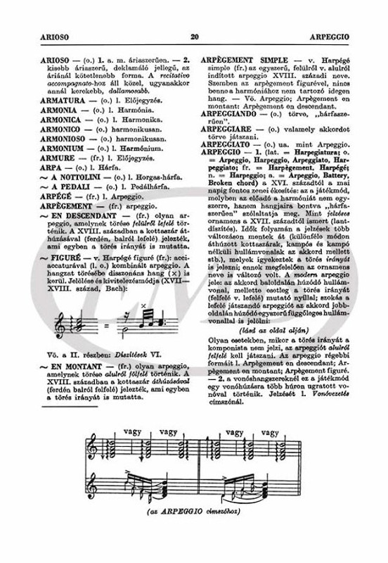 Böhm László: Zenei műszótár / Editio Musica Budapest Zeneműkiadó / 1955