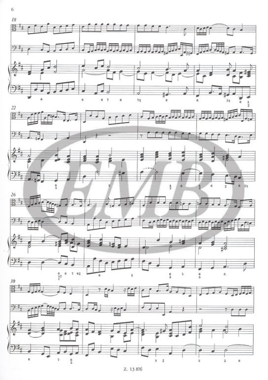 Buxtehude, Dietrich: Sonate D-Dur / für Viola da gamba (Bratsche, Violoncello), Violone (Violoncello, Kontrabass) und Basso Continuo / score and parts / Edited by Pejtsik Árpád / Editio Musica Budapest Zeneműkiadó / 1991 / Közreadta Pejtsik Árpád