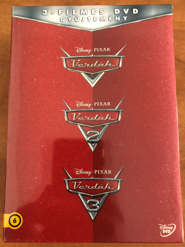 Cars 1-3 Collection DVD BOX 2017 Verdák - 3 Filmes DVD Gyűjtemény / Directed by John Lasseter / Voices: Owen Wilson, Paul Newman, Bonnie Hunt, Larry the Cable Guy / 3 discs (5996514049473)
