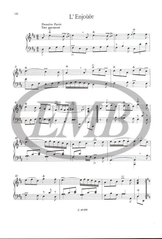 Couperin, François: Pieces de clavecin 3 / pocket score / Edited by Gát József / Editio Musica Budapest Zeneműkiadó / 1984 / Szerkesztette Gát József 