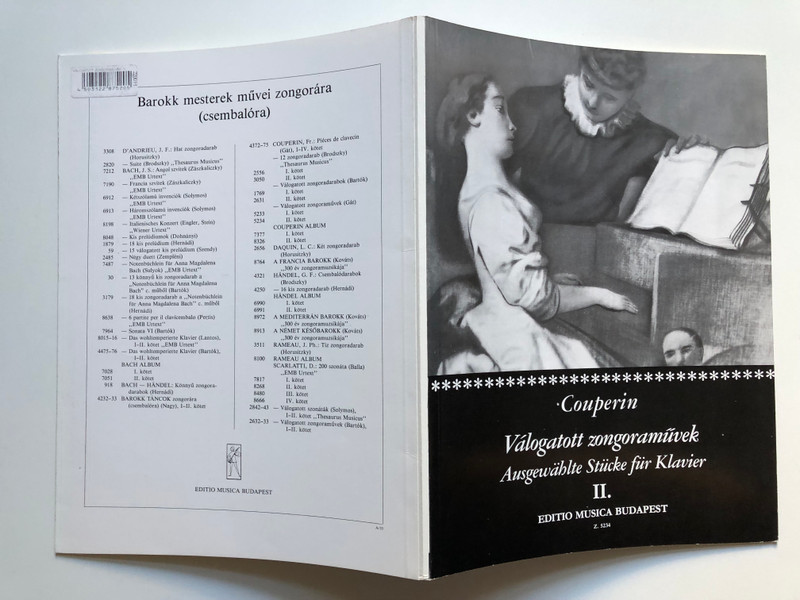 Couperin: Selected Piano Pieces 2 (Válogatott Zongoraművek) – Edited by Joseph Gát (1971)