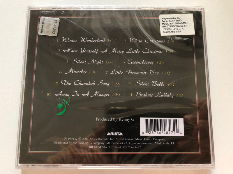 Kenny G – Miracles - The Holiday Album / Arista Audio CD 2004 / 82876 648472