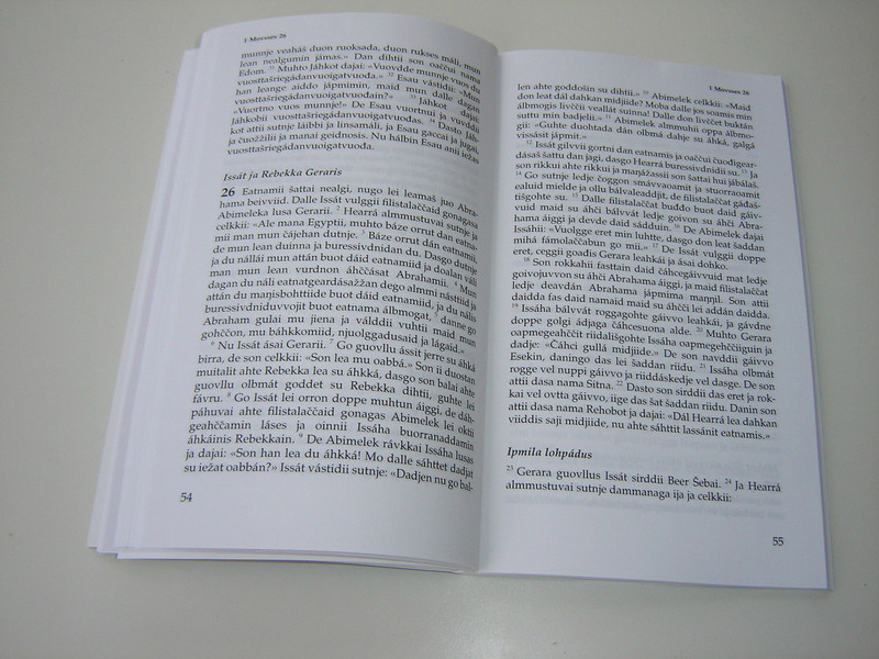 Genesis in Northern Sami Language / VUOSTTAS MOVSSESGIRJI
