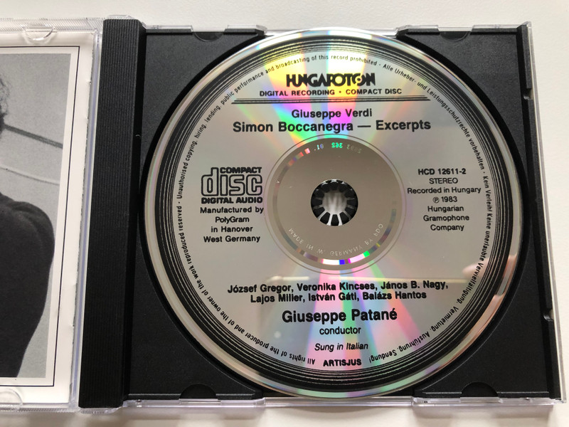 Verdi – Simon Boccanegra - Excerpts / Janos B. Nagy, Veronika Kincses, Jozsef Gregor, Lajos Miller, Hungarian State Opera Chorus and Orchestra, Giuseppe Patane / Hungaroton Audio CD 1983 Stereo / HCD 12611-2