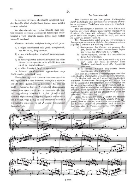 Feigerl, Peregrin: 24 Violin Exercises 1 / in 24 tonalities, with accompaniment of a second violin / Methodic explanations and fingering by Rados Dezső / Editio Musica Budapest Zeneműkiadó / 1957 / Feigerl, Peregrin: 24 hegedű-gyakorlat 1 / 24 hangnemben, második hegedű kíséretével / Metodikai magyarázatokkal és ujjrenddel ellátta Rados Dezső 