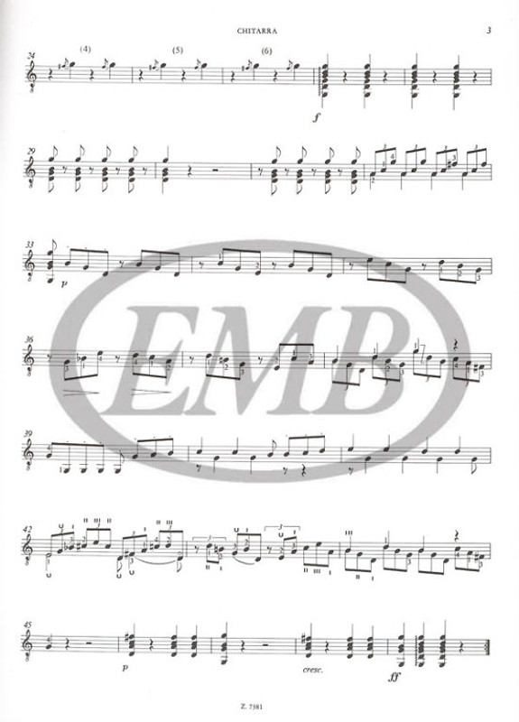 Fusz János: Quartetto / per chitarra, violino, viola e violoncello parts / Op. 1 / Edited by Vereczkey László / Editio Musica Budapest Zeneműkiadó / 1977 / Közreadta Vereczkey László 