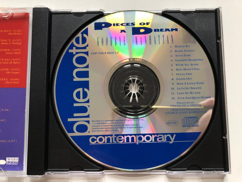 Pieces Of A Dream – Goodbye Manhattan / Blue Note Contemporary Audio CD 1995 / CDP 7243 8 28532 2 0