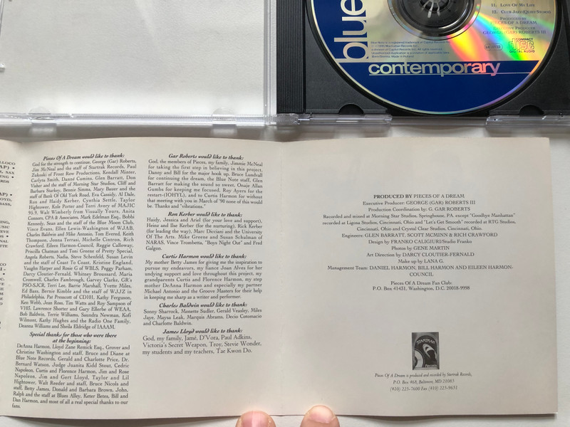 Pieces Of A Dream – Goodbye Manhattan / Blue Note Contemporary Audio CD 1995 / CDP 7243 8 28532 2 0