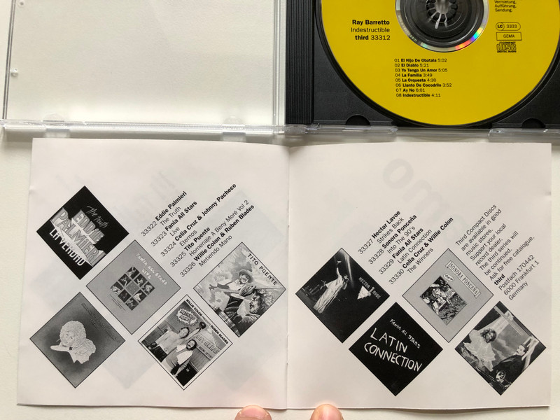 Ray Barretto – Indestructible / Third Audio CD 1991 / 33312