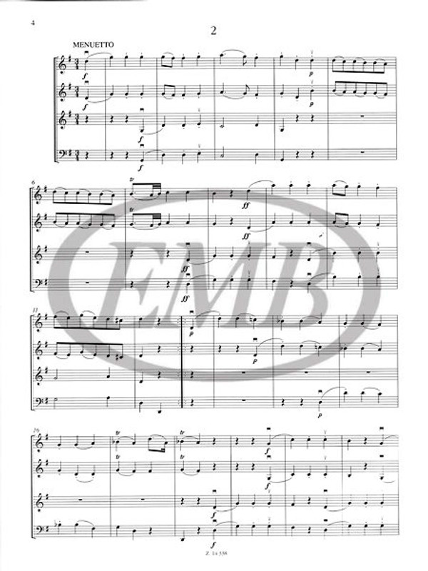 Haydn, Franz Joseph: Fourteen easy pieces for children's string orchestra (first position) / score and parts / Arranged by Soós András / Editio Musica Budapest Zeneműkiadó / 2002 / Haydn, Franz Joseph: Tizennégy könnyű darab gyermek- vonószenekarra (első fekvés) / partitúra és szólamok / Feldolgozta Soós András