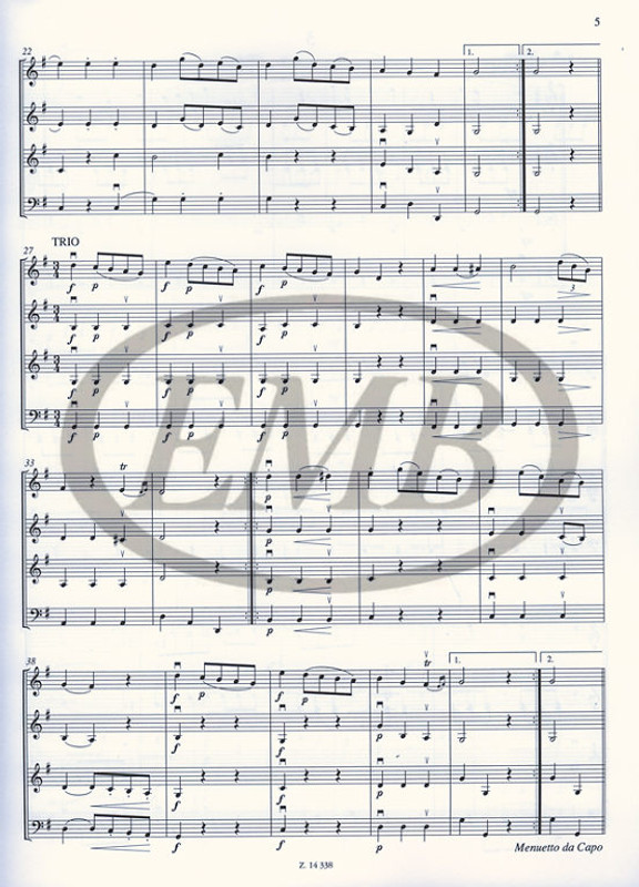 Haydn, Franz Joseph: Fourteen easy pieces for children's string orchestra (first position) / score and parts / Arranged by Soós András / Editio Musica Budapest Zeneműkiadó / 2002 / Haydn, Franz Joseph: Tizennégy könnyű darab gyermek- vonószenekarra (első fekvés) / partitúra és szólamok / Feldolgozta Soós András