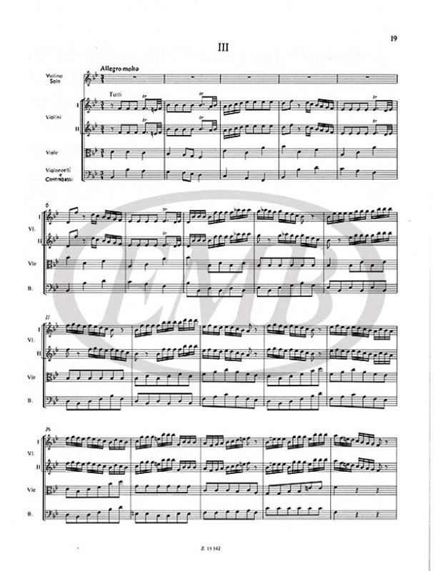 Haydn, Johann Michael: Concerto in Sib maggiore / per violino solo e orchestra d'archi / score / Edited by Murányi Róbert Árpád / Editio Musica Budapest Zeneműkiadó / 1988 / Közreadta Murányi Róbert Árpád 