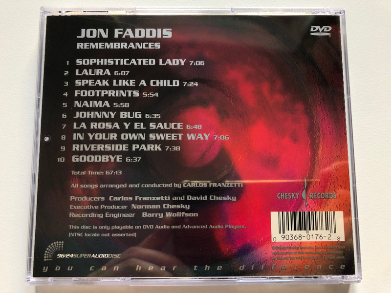Jon Faddis – Remembrances / Arranged and Conducted by Carlos Franzetti / Chesky Records DVD CD 1998 / CHDVD176