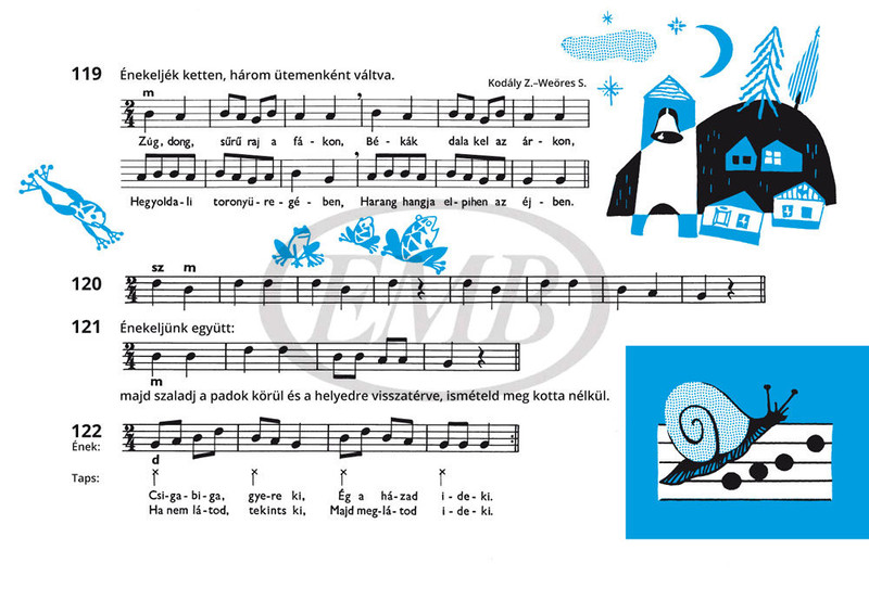 József Andrásné, Szmrecsányi Magda: Preparatory Musical Training / Reading Book / Editio Musica Budapest Zeneműkiadó / 1971 / József Andrásné, Szmrecsányi Magda: Zenei előképző - Olvasókönyv