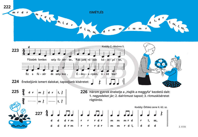József Andrásné, Szmrecsányi Magda: Preparatory Musical Training / Reading Book / Editio Musica Budapest Zeneműkiadó / 1971 / József Andrásné, Szmrecsányi Magda: Zenei előképző - Olvasókönyv