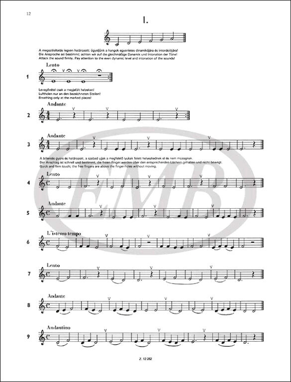 Kovács Béla: I Learn to Play the Clarinet 1 / Editio Musica Budapest Zeneműkiadó / 1983 / Kovács Béla: Klarinétozni tanulok 1