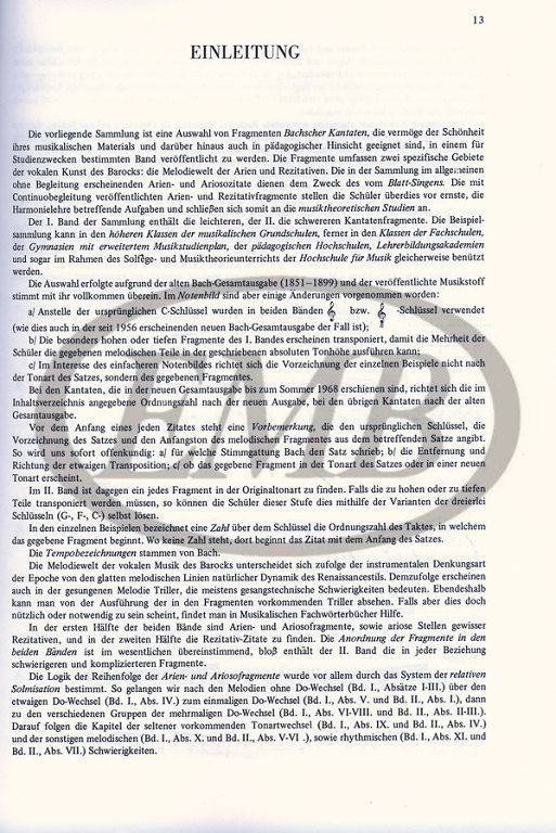 Legányné Hegyi Erzsébet: Collection of Bach Examples 2 / Quotations from J. S. Bach's cantatas / Revised by Forrai Miklós / Editio Musica Budapest Zeneműkiadó / 1974 / Lektorálta Forrai Miklós