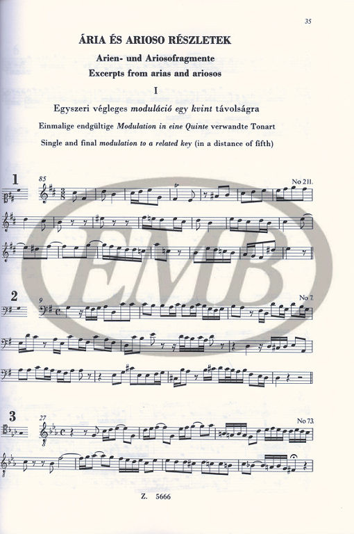 Legányné Hegyi Erzsébet: Collection of Bach Examples 2 / Quotations from J. S. Bach's cantatas / Revised by Forrai Miklós / Editio Musica Budapest Zeneműkiadó / 1974 / Lektorálta Forrai Miklós