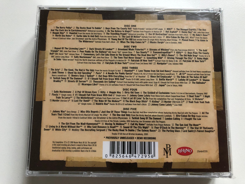 The Pogues Box Set / Just Look Them Straight In The Eye And Say... Poguemahone!! / Rhino Records 5x Audio CD 2008, Box Set / 2564647295