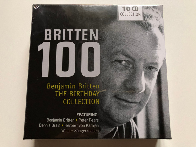Britten 100: Benjamin Britten - The Birthday Collection / Featuring: Benjamin Britten, Peter Pears, Dennis Brain, Herbert von Karajan, Wiener Sangerknaben / Documents 10x Audio CD Stereo / 600047