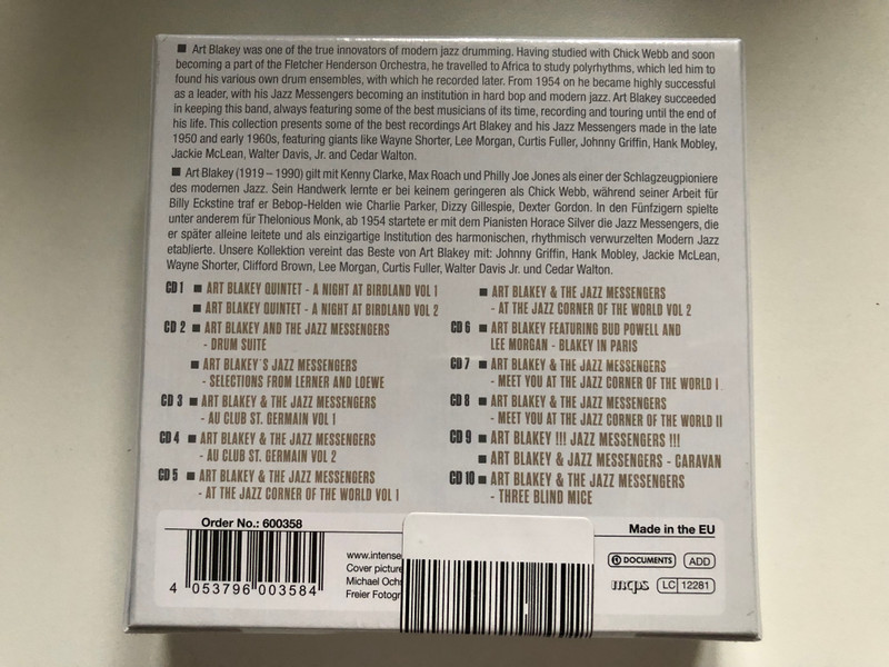 Art Blakey – Milestones Of A Jazz Legend / Documents 10x Audio CD, Box Set / 600358