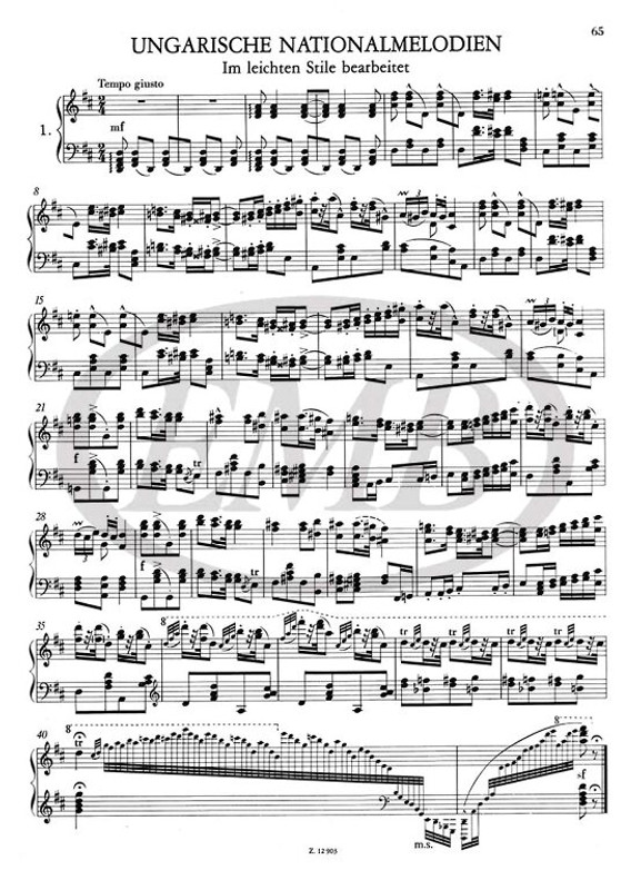 Liszt Ferenc: Étude en douze exercices (Op. 6), Ungarische Nationalmelodien, Buch der Lieder II (I/18) / Edited by Sulyok Imre, Mező Imre / Editio Musica Budapest Zeneműkiadó / 1985 /   Közreadta Sulyok Imre, Mező Imre 