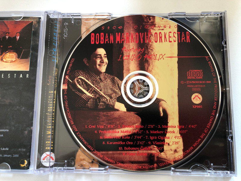 Boban Marković Orkestar Featuring Lajkó Félix – Srce Cigansko / X-Produkció Audio CD 2000 / XP 005
