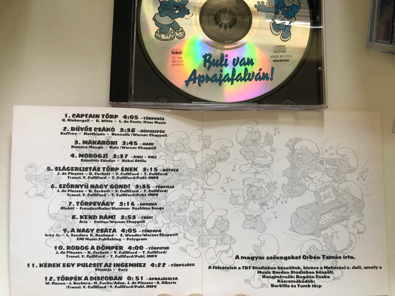 Hupikék Törpikék – Buli Van Aprajafalván! / EMI Quint Audio CD 1996 / QUI 906101