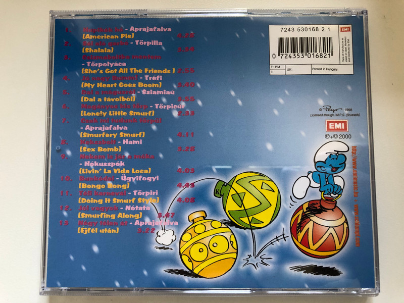 Hupikék Törpikék – 8: Hupikék Hópihék / Tele a legtorposebb megaslagerekkel! / EMI Audio CD 2000 / 7243 530168 2 1