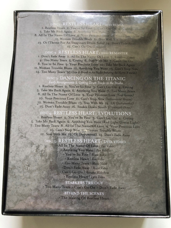 Whitesnake – Restless Heart / 4CD + DVD Super Deluxe / Includes: New 2021 Album Remix; Remastered Original Album; Prevously Unreleased Tracks, Demos & Alternative Versions / Rhino Records 4x Audio CD + DVD Video CD 2021 / 190295022679