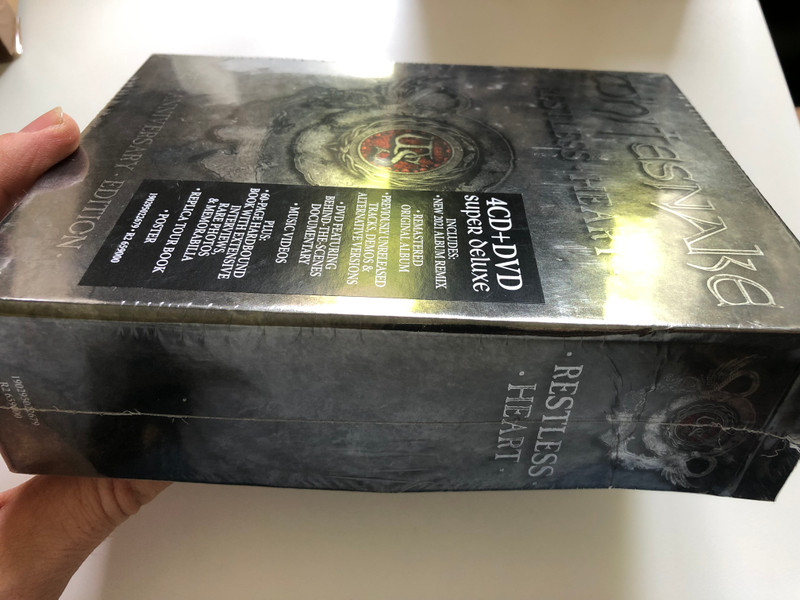Whitesnake – Restless Heart / 4CD + DVD Super Deluxe / Includes: New 2021 Album Remix; Remastered Original Album; Prevously Unreleased Tracks, Demos & Alternative Versions / Rhino Records 4x Audio CD + DVD Video CD 2021 / 190295022679