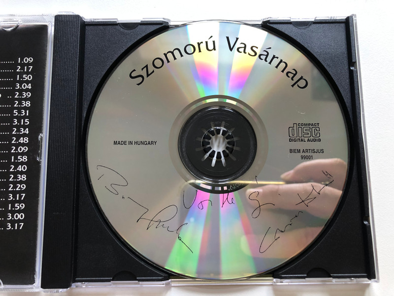 Szomorú Vasárnap (Seress Rezső Dalai) - Bodrogi, Voith, Garas / Audio CD 1999 / 99001 / Voith Ági, Bodrogi Gyula, Garas Dezső