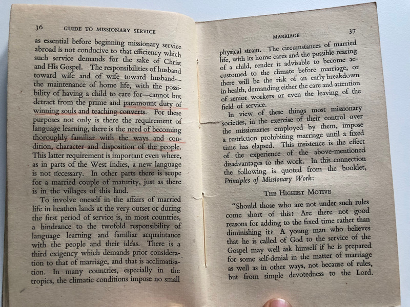 A guide to missionary service by W.E Vine / Pickering & Inglis ltd 1946 / Paperback / Christian missions and ministry (MissionaryGuide)