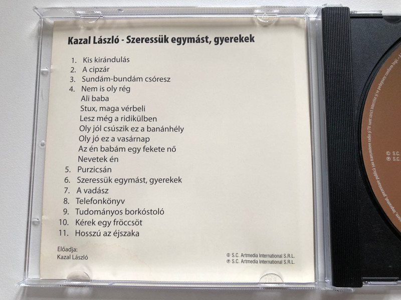 Kazal Laszlo - Szeressuk Egymast, Gyerekek / Zenes-Es Kabareszamok / Art Media Audio CD / 07162 RNR.