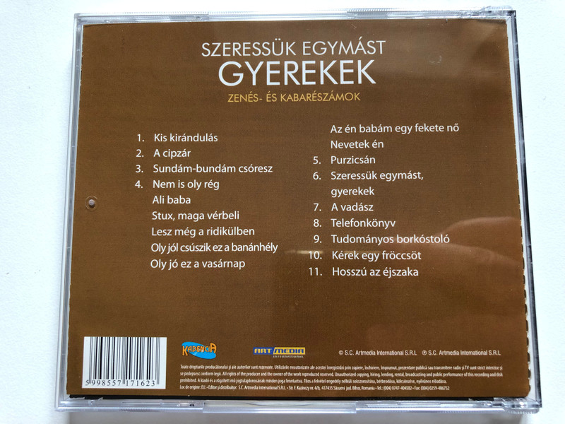 Kazal László - Szeressük egymást gyerekek - Zenés- és kabarészámok / Art Media Audio CD / 07162 RNR.