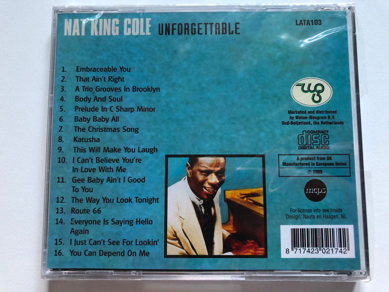 Nat King Cole – Unforgettable / Weton-Wesgram Audio CD 2005 / LATA103