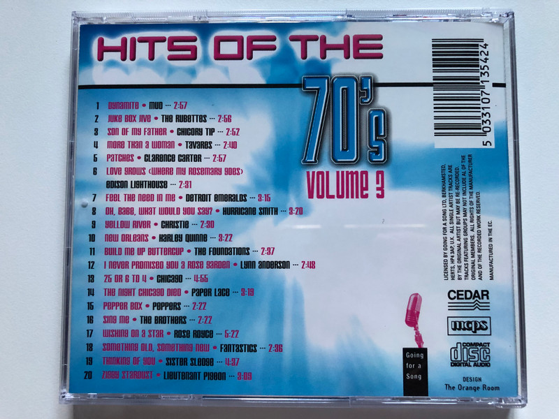 Hits Of The 70's - Volume 3 / Sister Sledge, Tavares, Mud, Rose Royce, Lynn Anderson, Chicago and many more / Going For A Song Audio CD / GFS354